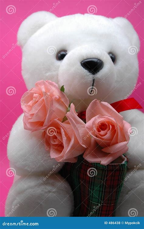 Wallpaper Cute Pink Teddy Bears With Roses Beautiful Nature Wallpaper