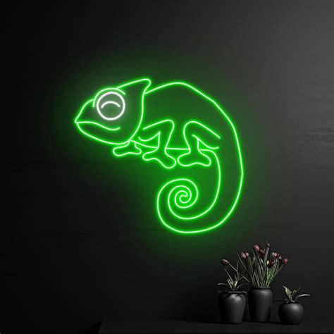 Chameleon Neon Sign Chameleon LED Light Chameleon LED Sign Reptile