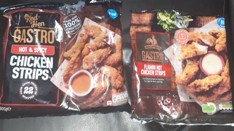 Foodreview Lidl Hotandspicy Aldi Flamin Hot Chicken Strips £339 Which