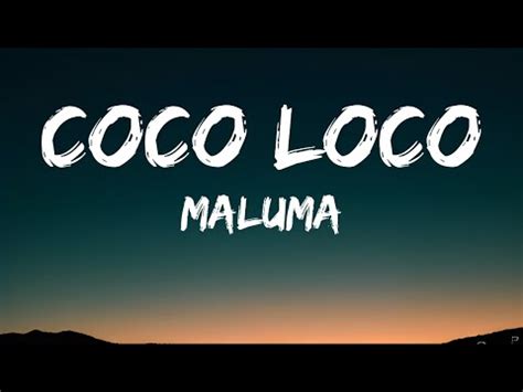 Maluma Coco Loco Letra Lyrics Youtube