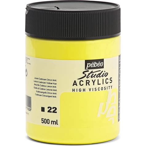 Studio Acrylique P B O Ml Jaune Cadmium Citron Imitation