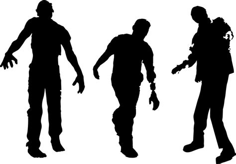 Free Zombie Silhouette Vector 91996 Vector Art At Vecteezy