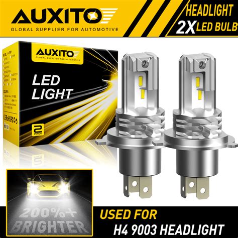 2x Auxito H4 9003 Led Headlight Bulb Conversion Kit High Low Beam 24000lm M4 Eaw 782890728560 Ebay