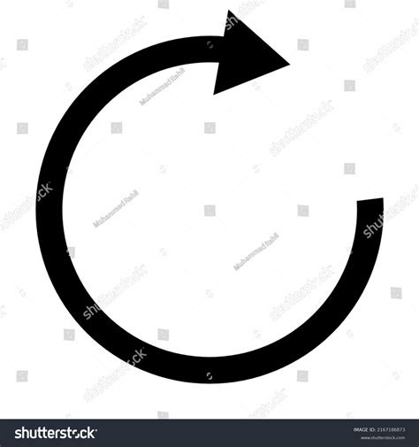 Clockwise Arrow Icon Circular Arrow Icon Stock Illustration