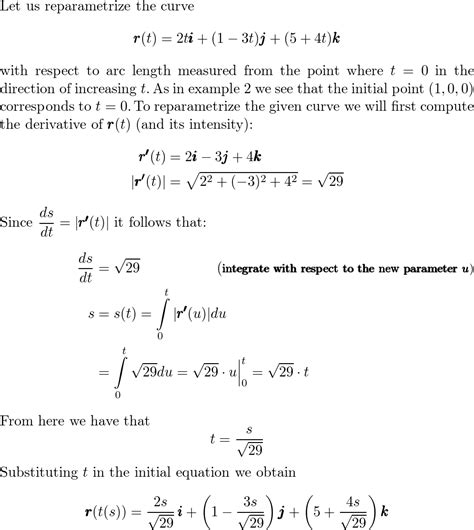 Reparametrize The Curve With Respect To Arc Length Measured Quizlet