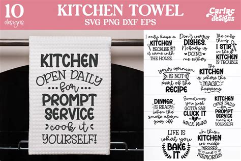 Funny Kitchen Towel Svg And Sublimation Bundle So Fontsy