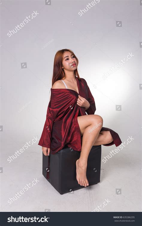 Sexy Asian Woman White Lingerie On Stock Photo Shutterstock