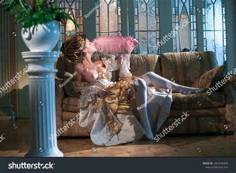 Naked Girl Feather Historic Dress Ancient Stock Photo 1463435840 Shutterstock