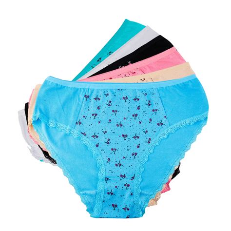 Buy Womens Underwear Mid Waist Splice Printing Ladies