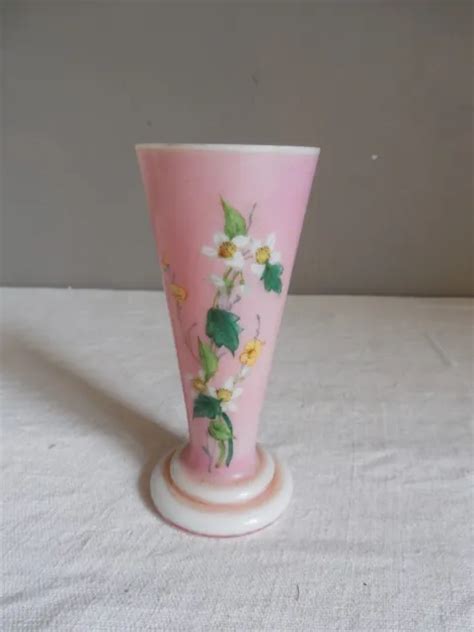 PETIT VASE ANCIEN En Opaline Peinte A La Main EUR 9 90 PicClick FR