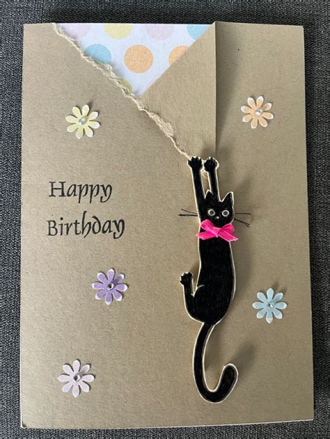 Creative Birthday Cards Cat Birthday Card Cat Cards Handmade