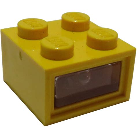 LEGO Yellow 4 5V Light Brick With Clear Lens 2 Plug Holes Brick Owl