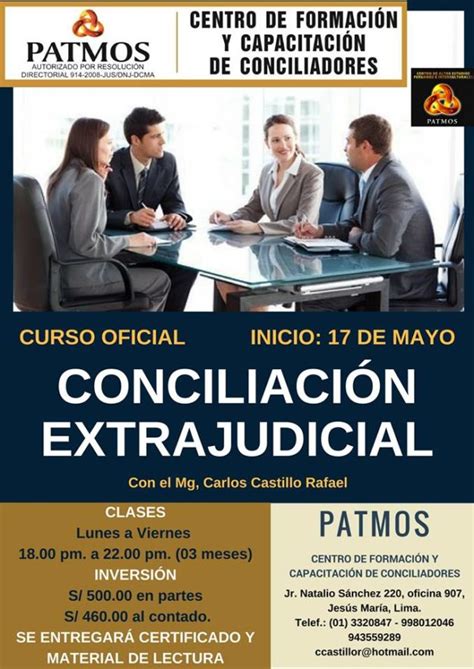 Curso De Conciliaci N Extrajudicial B Sico Mayo Centro De