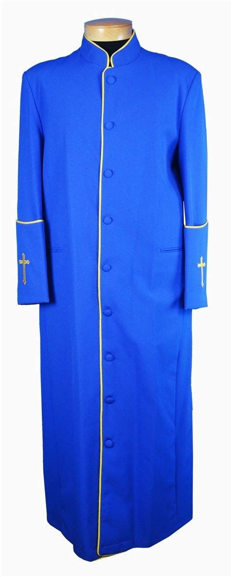 Divinity Clergy Wear 110 Mens Clergy Robe In Royal With Gold Trim