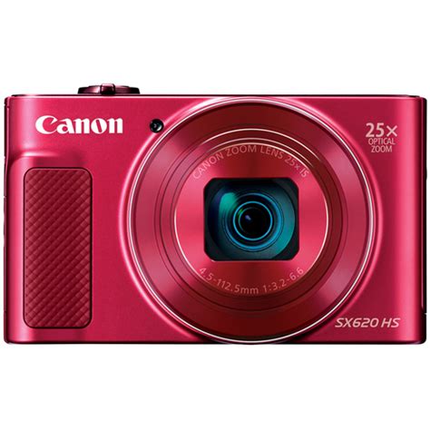 Canon PowerShot SX620 HS 20.2MP Digital Camera, 25x Optical Zoom & Wi-Fi - Red | BuyDig.com