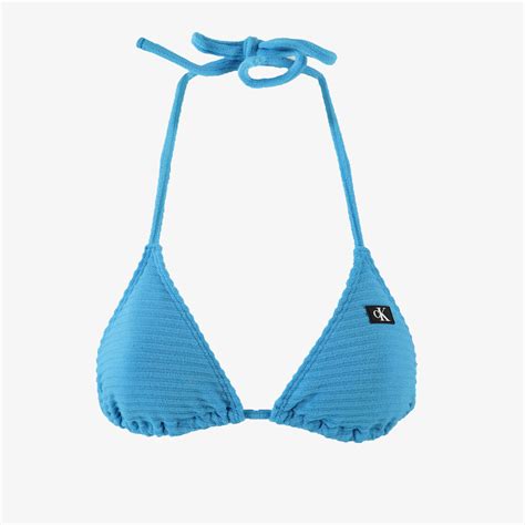 Calvin Klein Monogram Texture Kad N Mavi Bikini St Kadin Mayo