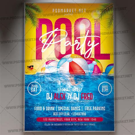 Download Pool Party Template Flyer Psd Psdmarket