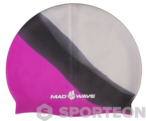 Swim Cap Mad Wave Multi Big Silicone Uk