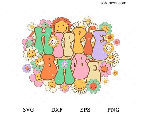 Hippie Babe Svg Dxf Eps Png Cut Files