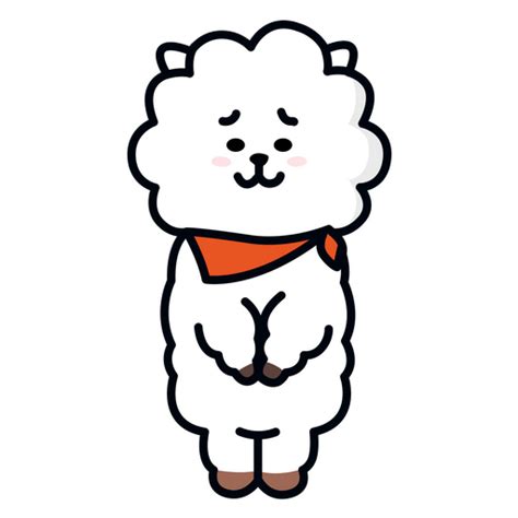 Bts Bt21 Rj With Cooky And Shooky Hugs Sticker Sticker Mania