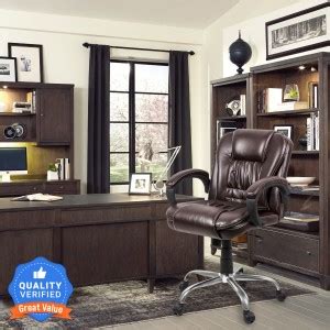 Oakly Mid Back Ergonomic Office Leatherette Office Arm Chair Price In