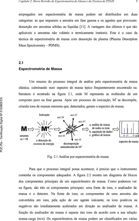 2 Breve Revisão de Espectrometria de Massa e da Técnica PDMS PDF