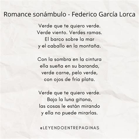 Federico García Lorca Romance sonámbulo Poema Federico garcia