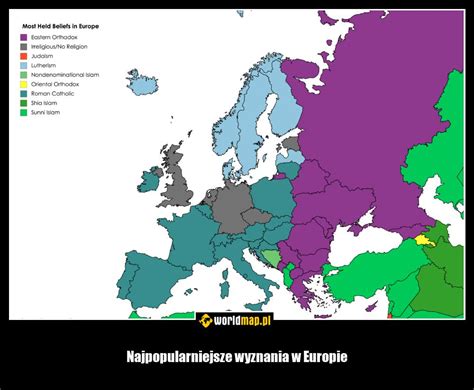 Najpopularniejsze Wyznania W Europie Worldmap Pl