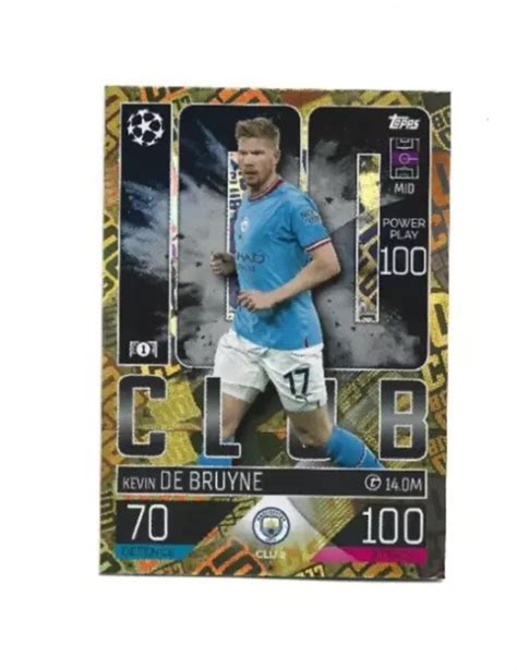 Topps Match Attax Champions League Extra Kevin De Bruyne Club