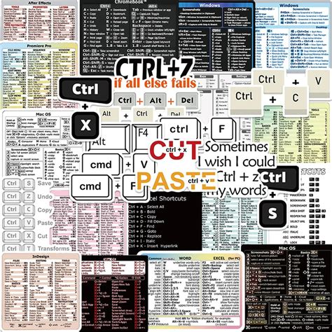 Pcs Diy Windows Excel Word Quick Reference Keyboard Guide Shortcut