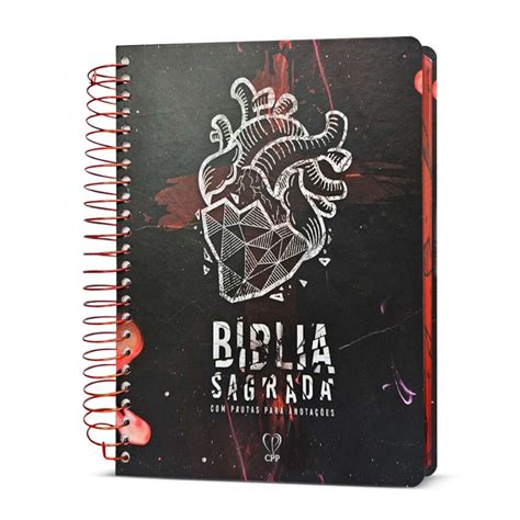 B Blia Sagrada Anote Capa Dura Arc Harpa Espiral Cora O Shopee