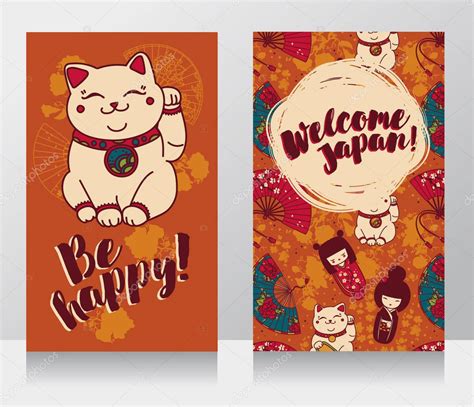 Banners Para Viajes Asi Ticos Con Souvenir Tradicional Japon S Maneki