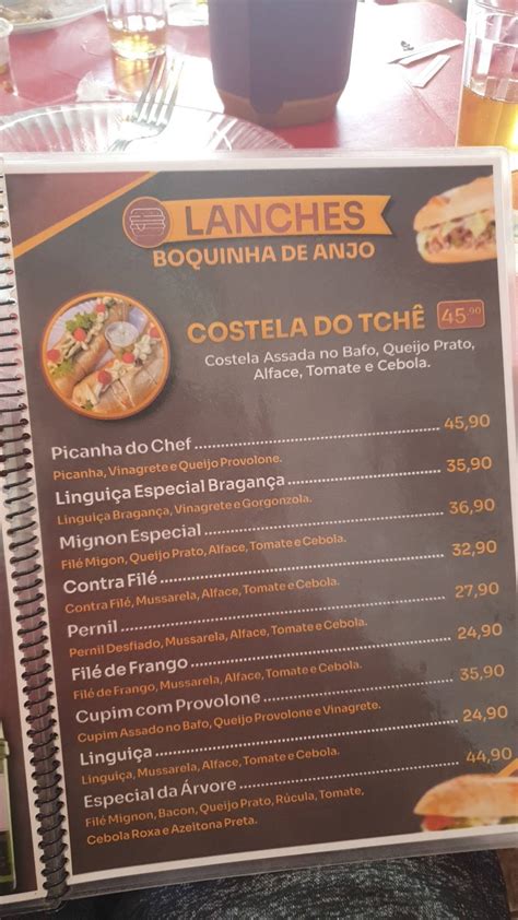 Menu em Bar da Árvore Campinas