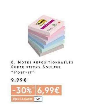 Promo Notes Repositionnables Super Sticky Soulful Post It Chez