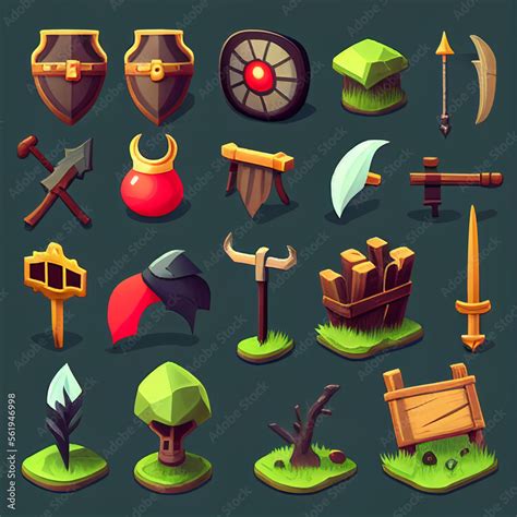 2d Game Asset Pack 2d Platformer Game Assets 2d Game Asset Pack Stock Illustration Adobe Stock