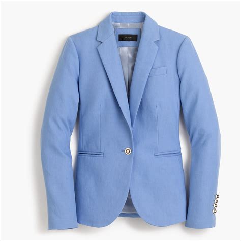 Campbell Blazer In Linen Women Blazers Jcrew