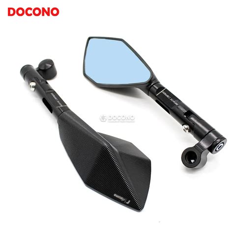 DOCONO 8 10mm CNC Motorcycle Rearview Side Mirrors Street Sports Bike