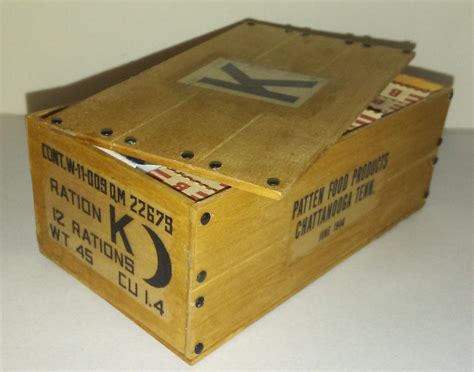 1:6 scale WWII US Wooden K Ration Crate and Lid (ON BACK ORDER) | ONE ...