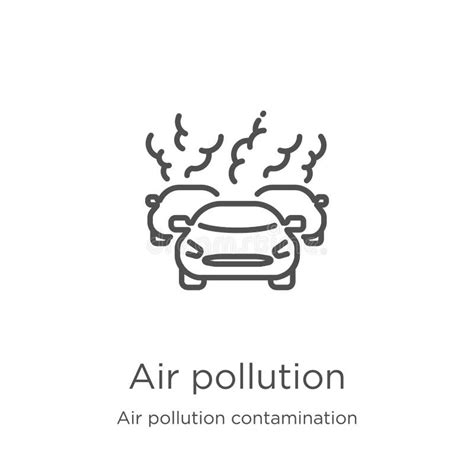 Vector Del Icono De La Contaminación Atmosférica De La Colección De La