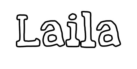 Coloring Pages With The Name Laila Coloring Pages