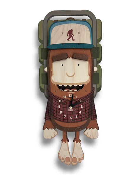 Kids Clocks Bigfoot Clock Kids Wall Clock Sasquatch Pendulum