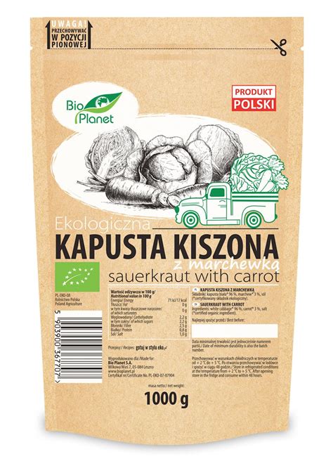 Kapusta Kiszona Z Marchewk Bio Kg Doypack Bio Planet Bio Zak Tek