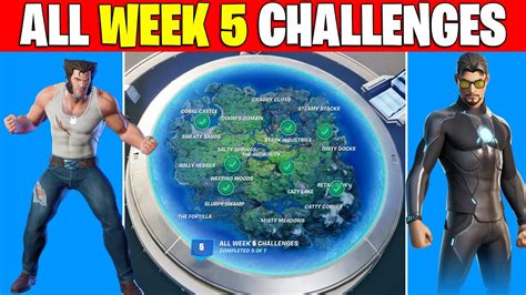 All Week 5 Challenges Guide Fortnite Chapter 2 Season 4 Youtube