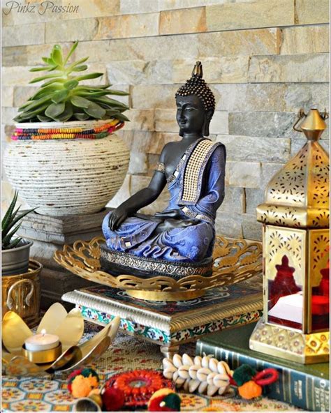 Buddha Peaceful Corner Zen Home Decor Interior Styling Console