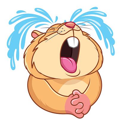 Funny Hamster Stickers Emoji Set Stock Illustration - Download Image ...