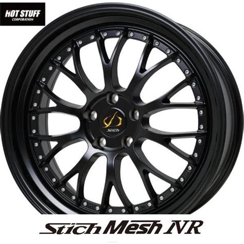 HOT STUFF 2025年MODEL 深リム セミグロスブラック シュティッヒ メッシュ NR 8 5J 20in IS45 114 3 新品4本 RAV4 CX 5 CX 8 CX 60