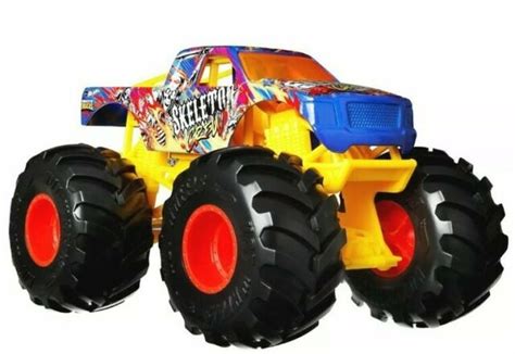 Hot Wheels Carrinho Monster Trucks Skeleton Crew Mattel Fabrica Da Alegria