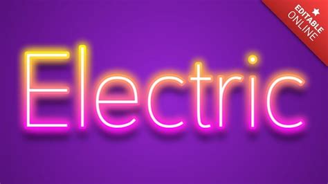 Electric Text Effect Generator