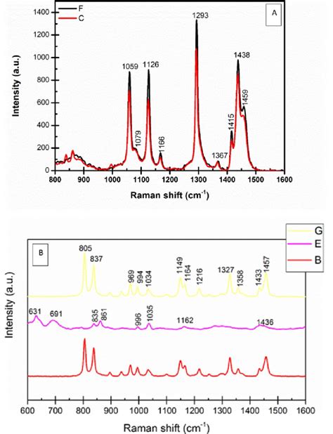 A Raman Spectrum Of The Pe Base Samples Before F And After C