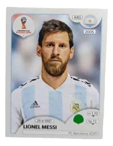 Estampa Lionel Messi Mundial Rusia Panini Meses Sin Intereses